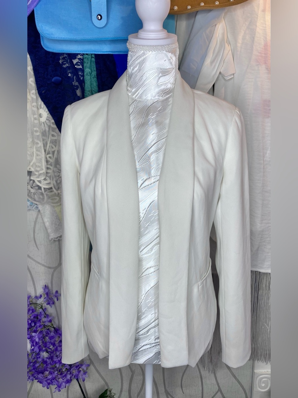 🌷 RW&Co 🌷 Birch White Shawl Collar Women's Blazer